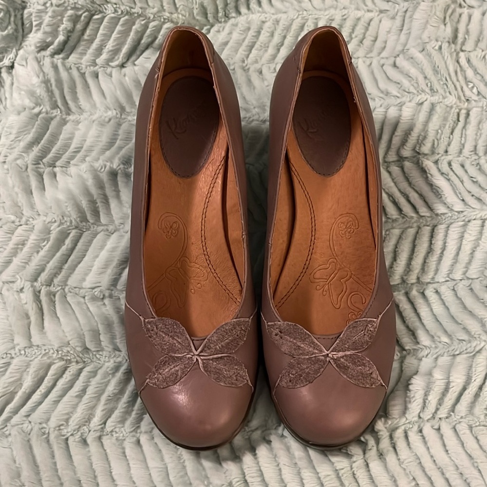 Carly High Heels by Kravings - Taupe / Flower Embellishment - 9